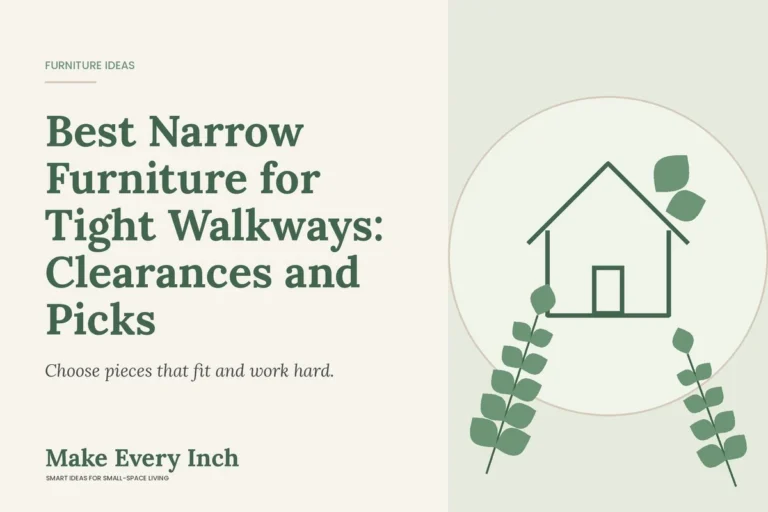 Best Narrow Furniture for Tight Walkways: Clearances and Picks, Make Every Inch cover with a house and leaf illustration