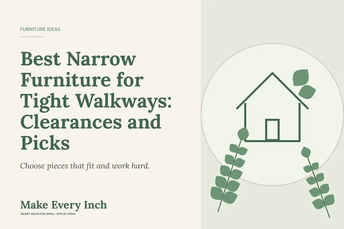 Best Narrow Furniture for Tight Walkways: Clearances and Picks, Make Every Inch cover with a house and leaf illustration