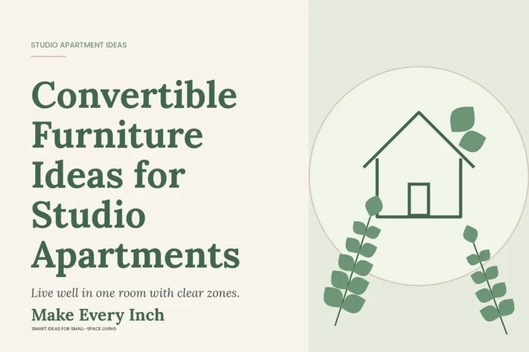 Convertible Furniture Ideas for Studio Apartments, Make Every Inch cover with a house and leaf illustration