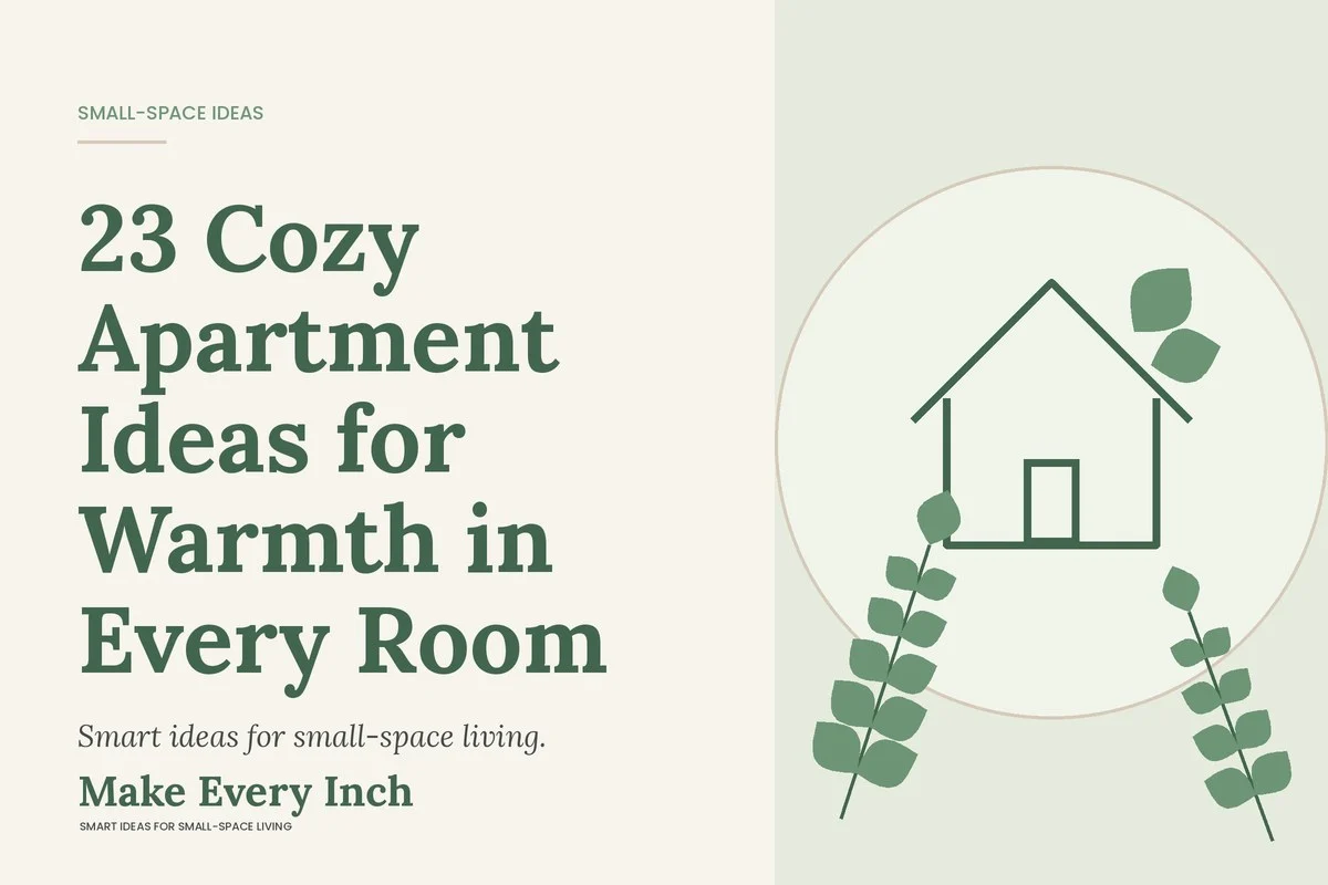 23 Cozy Apartment Ideas for Warmth in Every Room, Make Every Inch cover with a house and leaf illustration