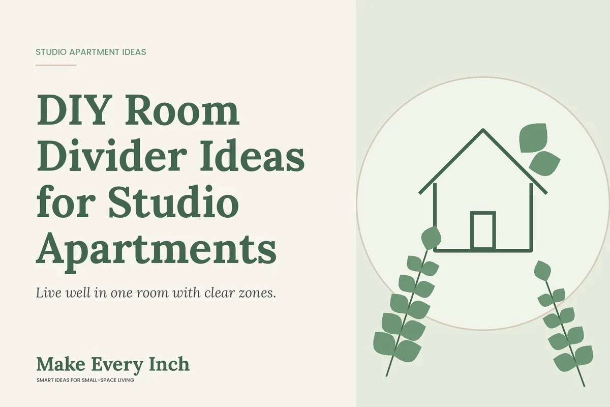 DIY Room Divider Ideas for Studio Apartments, Make Every Inch cover with a house and leaf illustration