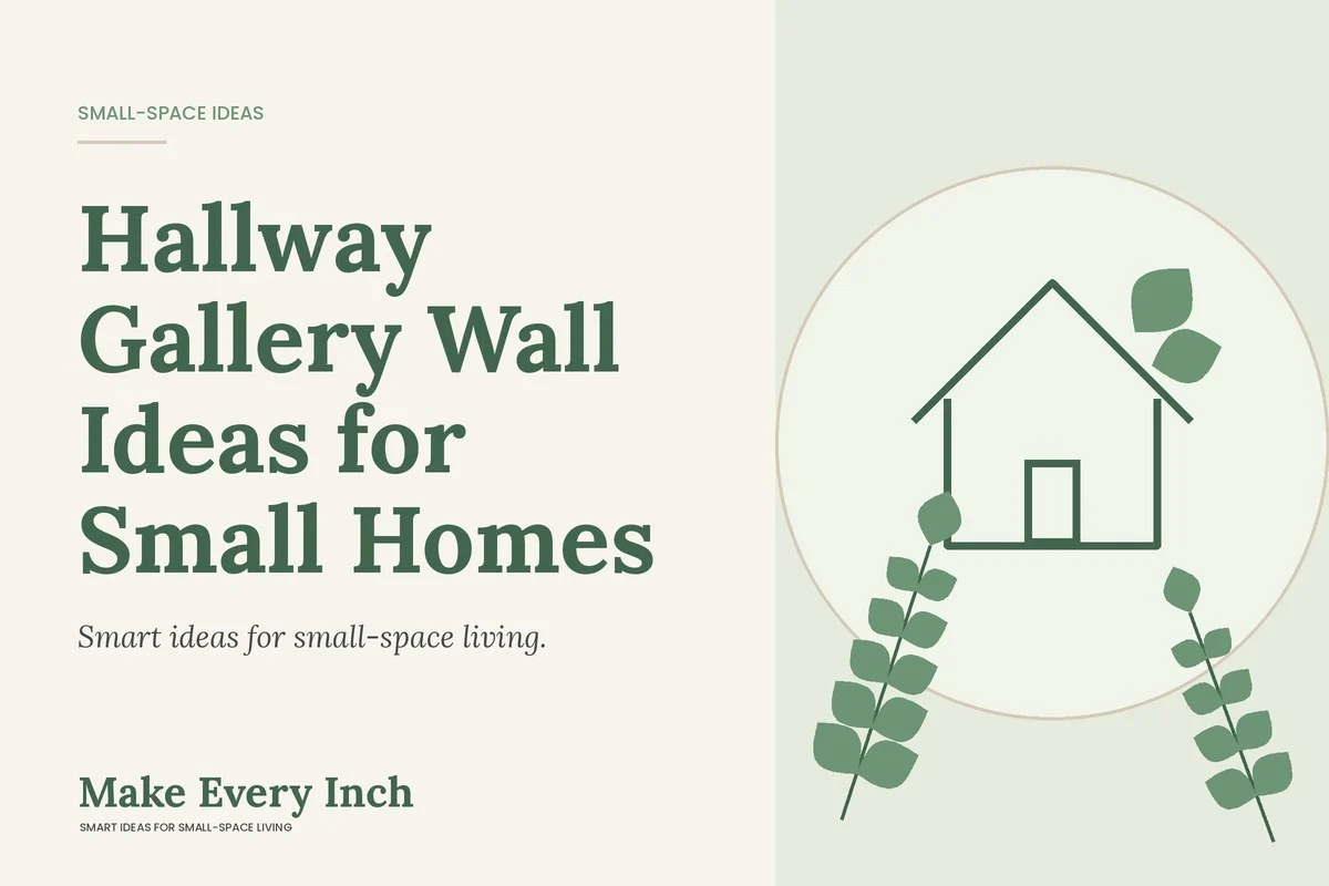 Hallway Gallery Wall Ideas for Small Homes, Make Every Inch cover with a house and leaf illustration