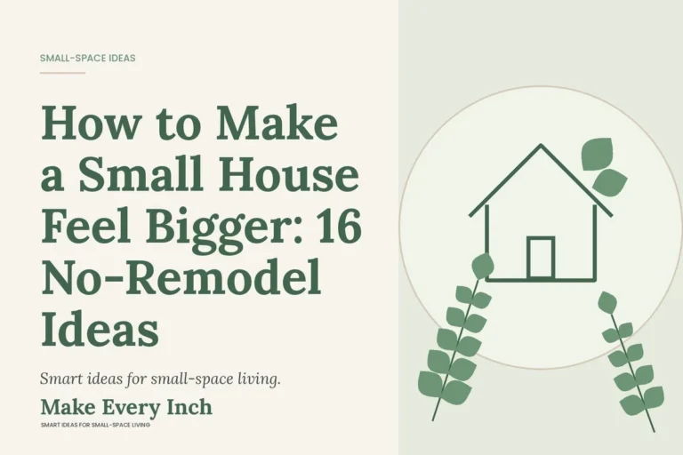 How to Make a Small House Feel Bigger: 16 No-Remodel Ideas, Make Every Inch cover with a house and leaf illustration