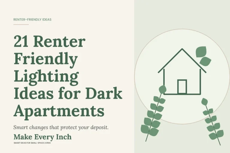 21 Renter Friendly Lighting Ideas for Dark Apartments, Make Every Inch cover with a house and leaf illustration