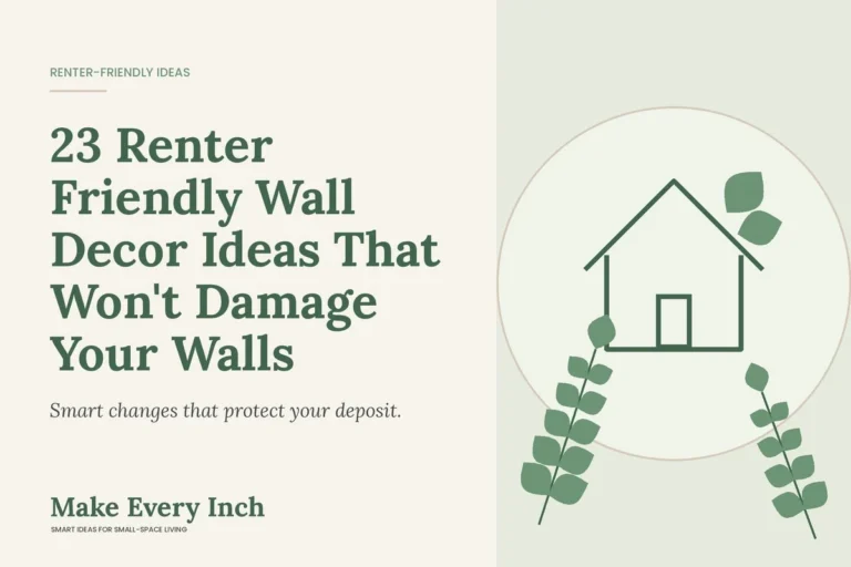 23 Renter Friendly Wall Decor Ideas That Won't Damage Your Walls, Make Every Inch cover with a house and leaf illustration