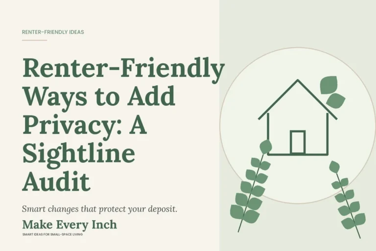 Renter-Friendly Ways to Add Privacy: A Sightline Audit, Make Every Inch cover with a house and leaf illustration