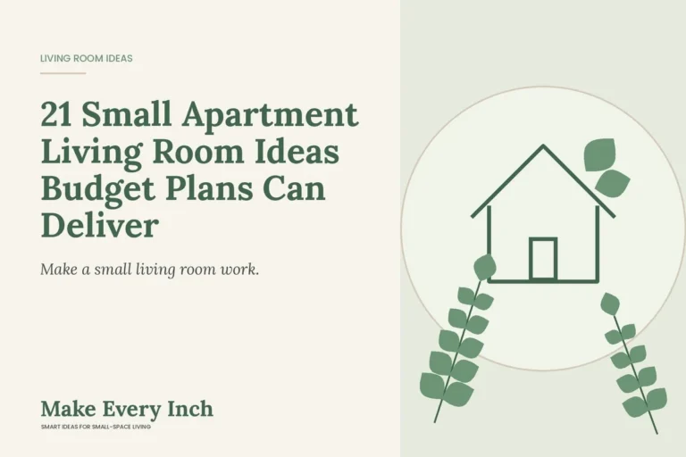 21 Small Apartment Living Room Ideas Budget Plans Can Deliver, Make Every Inch cover with a house and leaf illustration