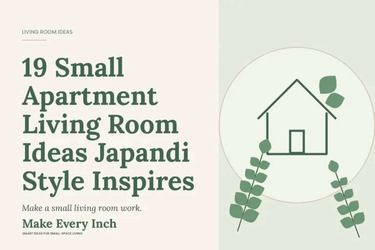 19 Small Apartment Living Room Ideas Japandi Style Inspires, Make Every Inch cover with a house and leaf illustration