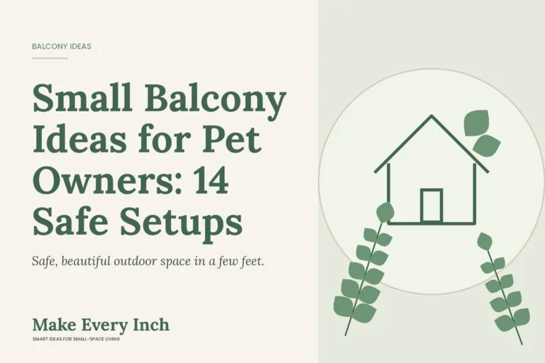 Small Balcony Ideas for Pet Owners: 14 Safe Setups, Make Every Inch cover with a house and leaf illustration