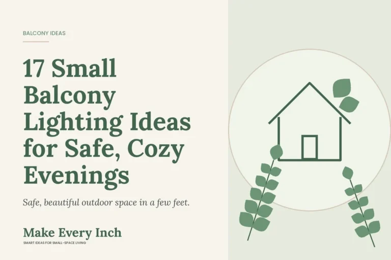 17 Small Balcony Lighting Ideas for Safe, Cozy Evenings, Make Every Inch cover with a house and leaf illustration