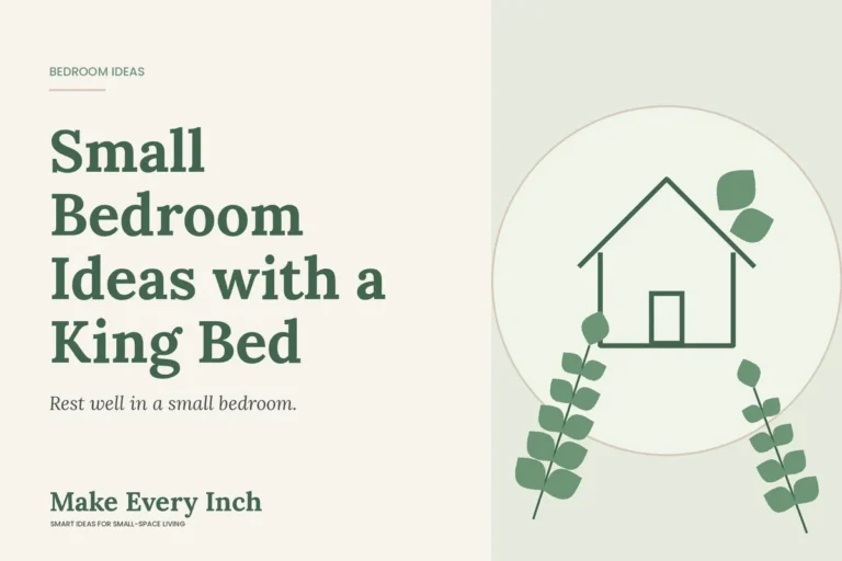 Small Bedroom Ideas with a King Bed, Make Every Inch cover with a house and leaf illustration
