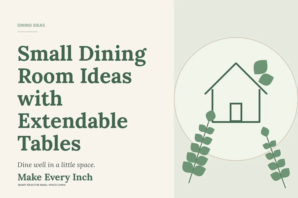 Small Dining Room Ideas with Extendable Tables, Make Every Inch cover with a house and leaf illustration