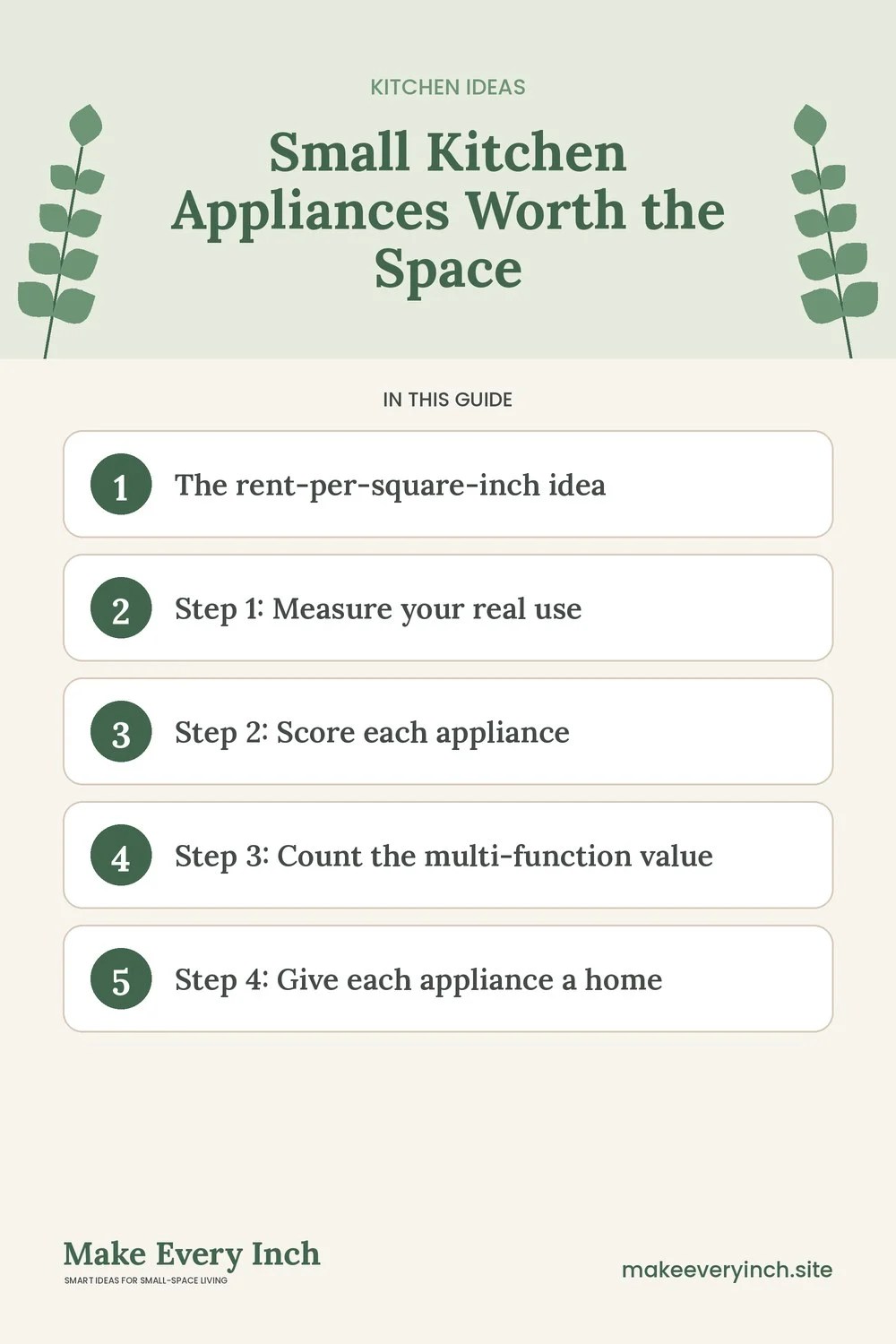 Pinterest pin listing the main topics in: Small Kitchen Appliances Worth the Space