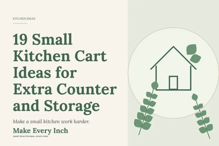 19 Small Kitchen Cart Ideas for Extra Counter and Storage, Make Every Inch cover with a house and leaf illustration