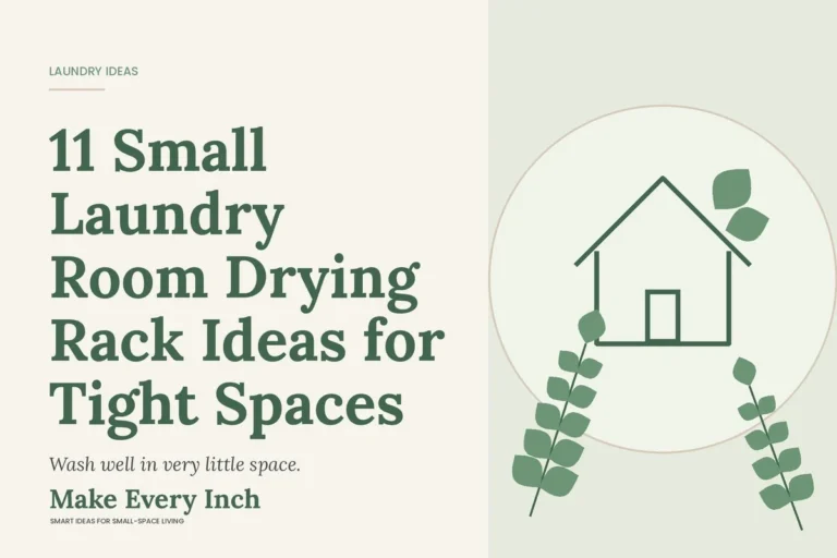 11 Small Laundry Room Drying Rack Ideas for Tight Spaces, Make Every Inch cover with a house and leaf illustration