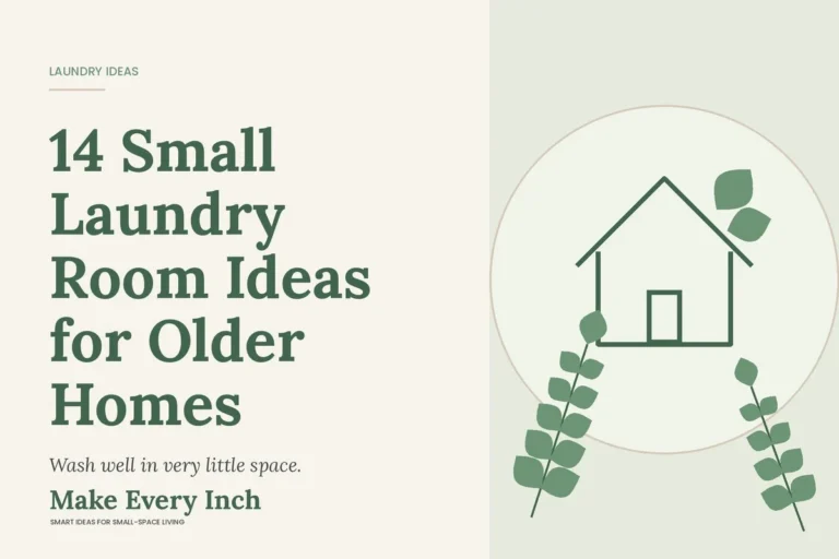 14 Small Laundry Room Ideas for Older Homes, Make Every Inch cover with a house and leaf illustration