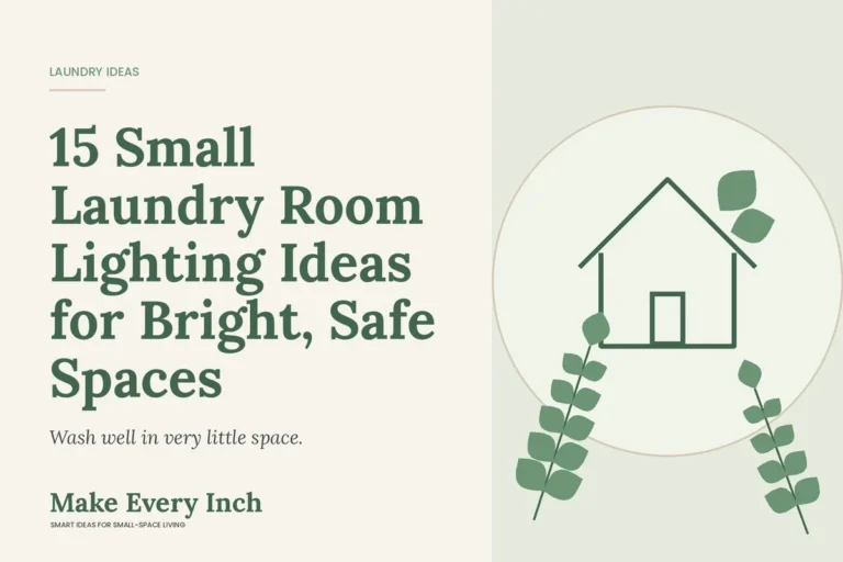 15 Small Laundry Room Lighting Ideas for Bright, Safe Spaces, Make Every Inch cover with a house and leaf illustration