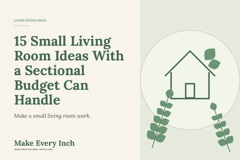 15 Small Living Room Ideas With a Sectional Budget Can Handle, Make Every Inch cover with a house and leaf illustration