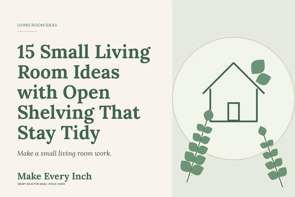 15 Small Living Room Ideas with Open Shelving That Stay Tidy