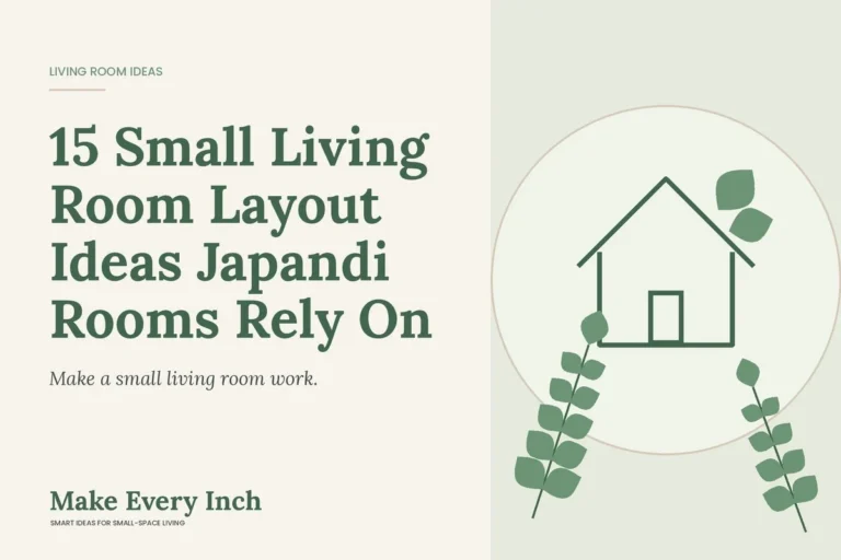 15 Small Living Room Layout Ideas Japandi Rooms Rely On, Make Every Inch cover with a house and leaf illustration