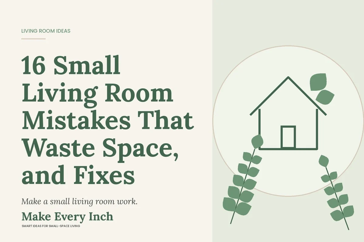 16 Small Living Room Mistakes That Waste Space, and Fixes