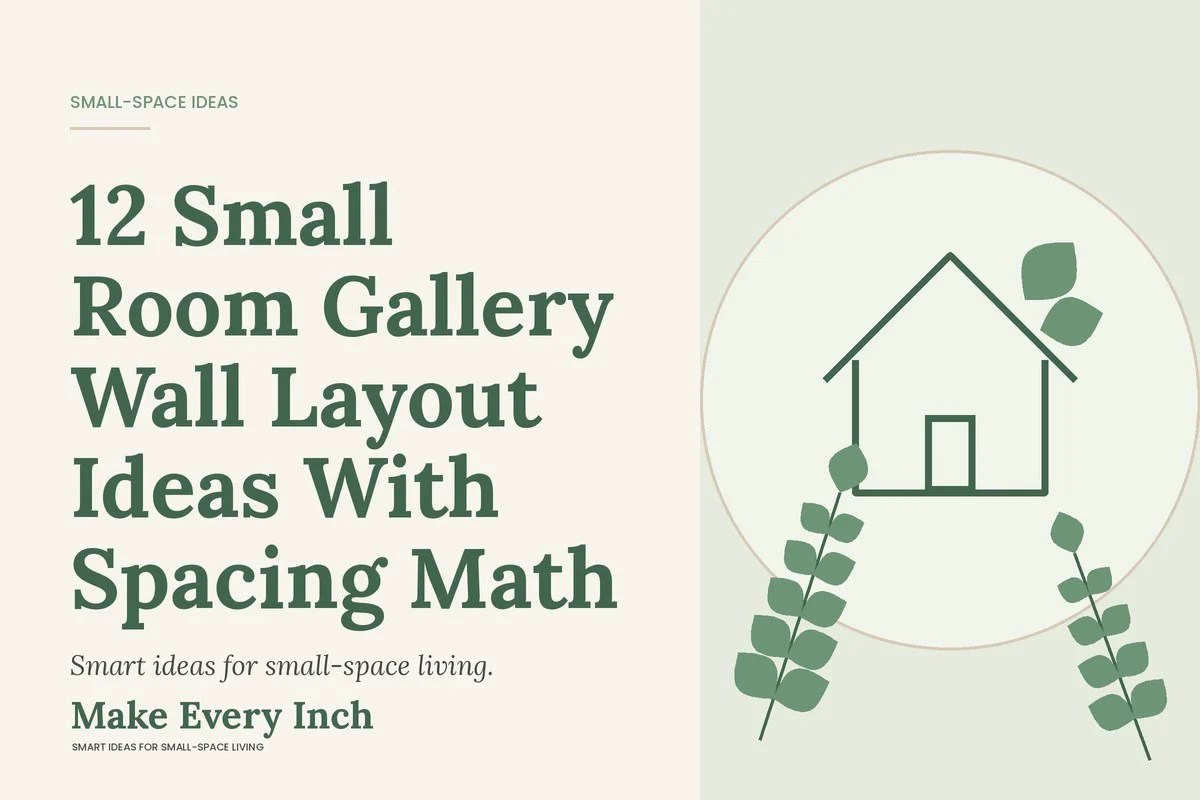 12 Small Room Gallery Wall Layout Ideas With Spacing Math, Make Every Inch cover with a house and leaf illustration