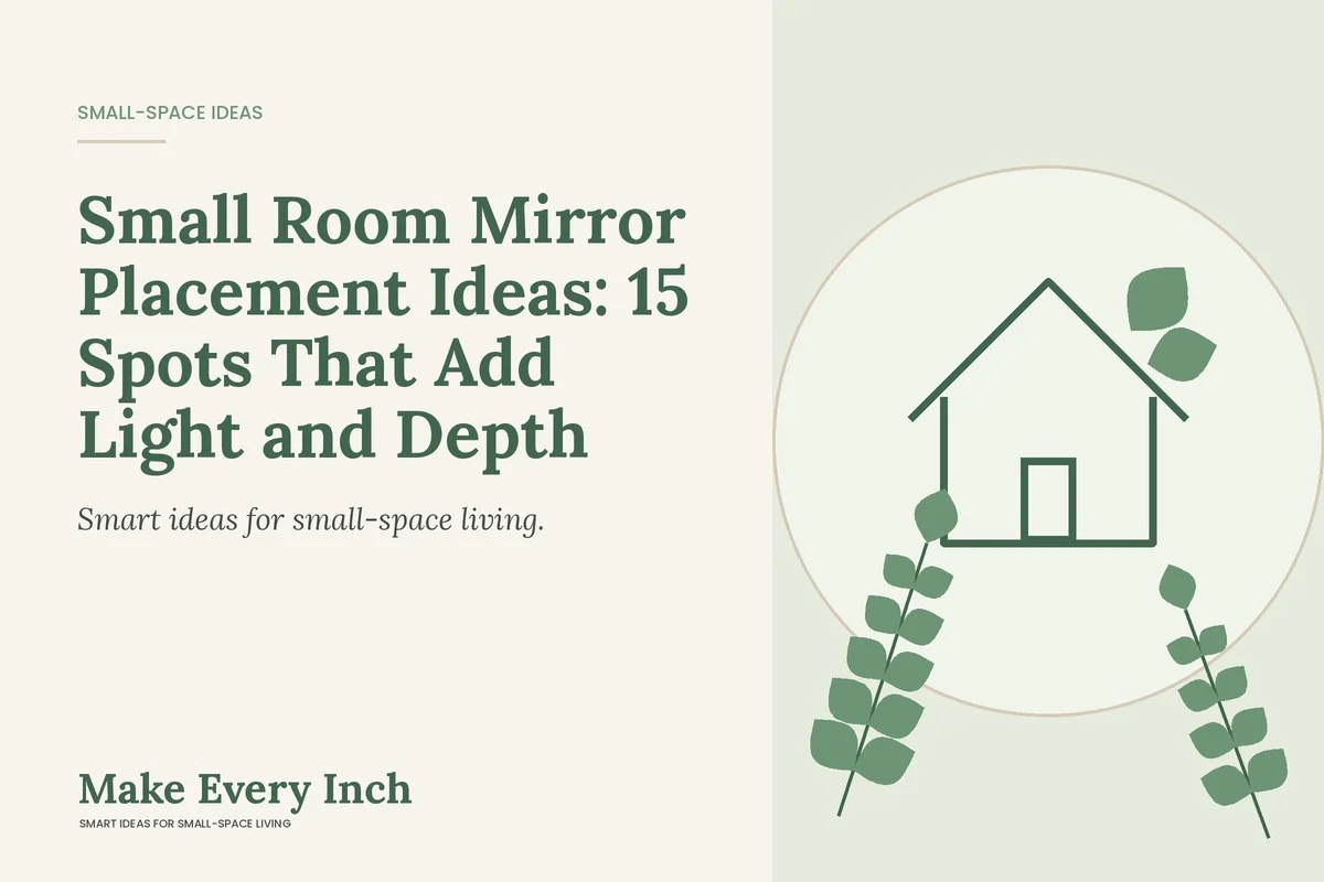 Small Room Mirror Placement Ideas: 15 Spots That Add Light and Depth, Make Every Inch cover with a house and leaf illustration