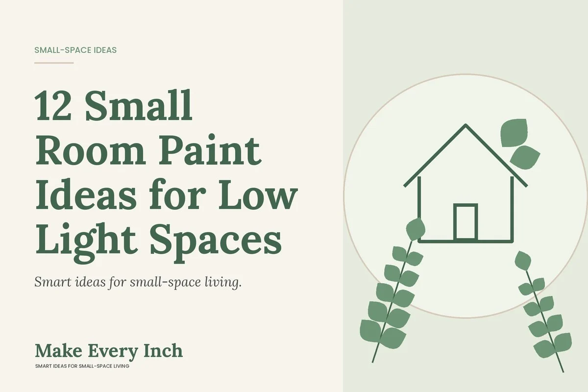 12 Small Room Paint Ideas for Low Light Spaces, Make Every Inch cover with a house and leaf illustration