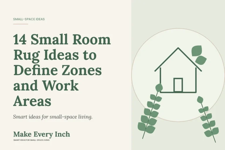 14 Small Room Rug Ideas to Define Zones and Work Areas, Make Every Inch cover with a house and leaf illustration