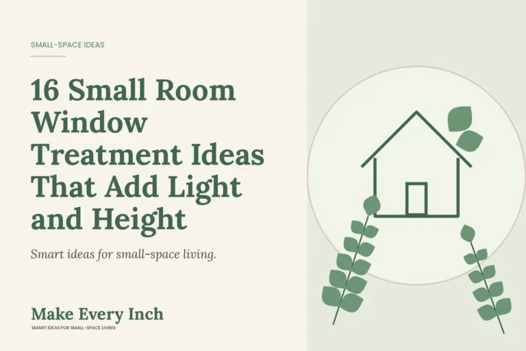 16 Small Room Window Treatment Ideas That Add Light and Height, Make Every Inch cover with a house and leaf illustration