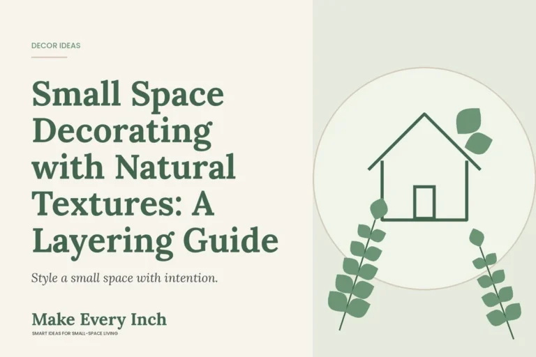 Small Space Decorating with Natural Textures: A Layering Guide, Make Every Inch cover with a house and leaf illustration