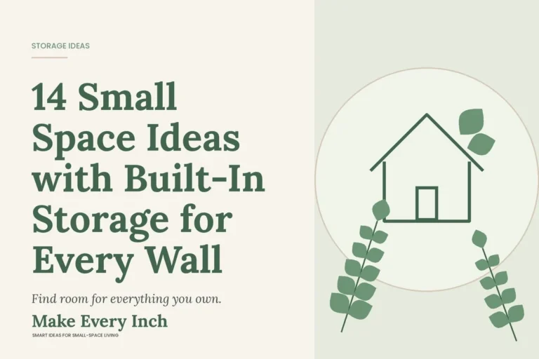 14 Small Space Ideas with Built-In Storage for Every Wall, Make Every Inch cover with a house and leaf illustration