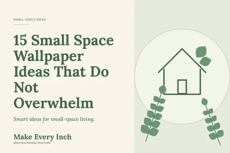 15 Small Space Wallpaper Ideas That Do Not Overwhelm, Make Every Inch cover with a house and leaf illustration