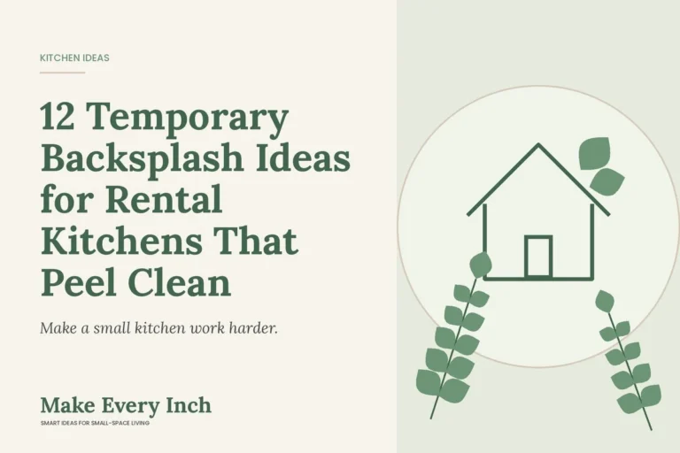 12 Temporary Backsplash Ideas for Rental Kitchens That Peel Clean, Make Every Inch cover with a house and leaf illustration